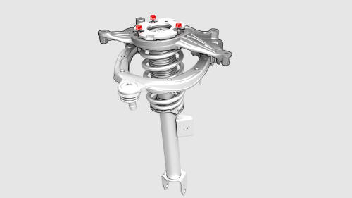 Spring and Damper Assembly - Front - LH - Remove