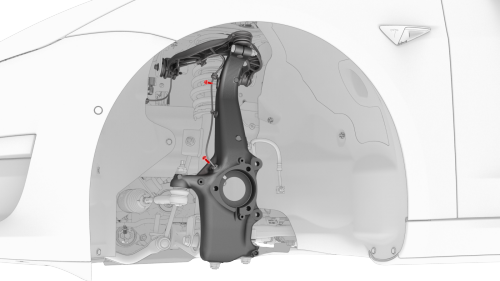 Knuckle - Suspension - Front - LH (Dual Motor) - Remove