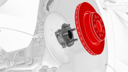 Hub - Front - LH (Dual Motor) - Remove