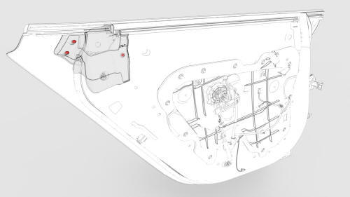 Seal - Inner Belt - Rear Door - LH (Remove and Replace)