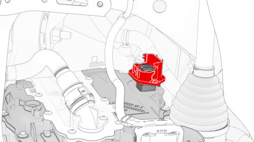 HV Header - Inverter - Rear Drive Unit - Remove