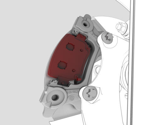 Brake Pad Kit - Rear (Sport Brakes) - Remove