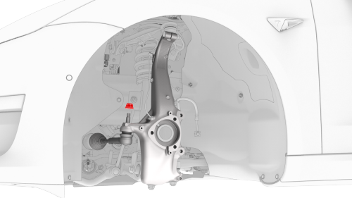 Knuckle - Suspension - Front - LH (Dual Motor) - Remove