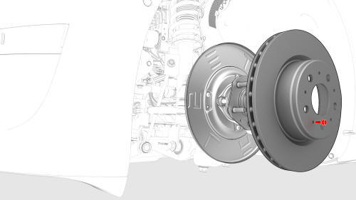 Brake Rotor - Front - LH (Remove and Replace)