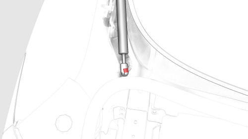 Gas Strut - Trunk - LH (Remove and Replace)