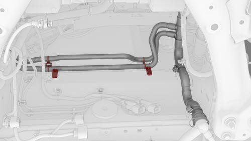 Hose - Chiller to Car Computer and HV Battery Supply Manifold (Dual Motor) (Remove and Replace)