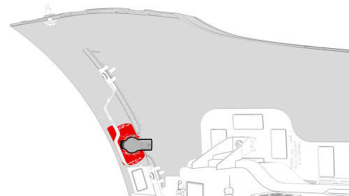 LH Front Parking Assist Sensor Shown