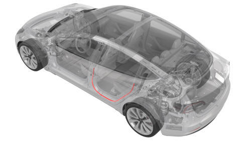 Seal - Secondary - Rear Door - LH (Remove and Replace)