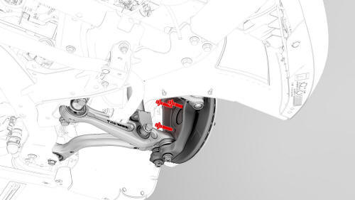 Knuckle - Suspension - Front - LH (Dual Motor) - Remove