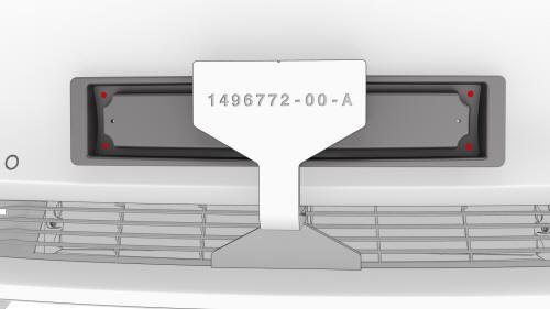 Bracket - License Plate - Front (EMEA) (Retrofit using Jig)