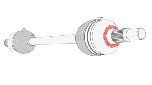 Lubricate the area highlighted red  