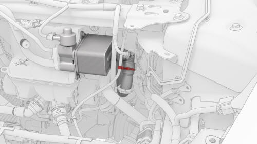 Hose - Chiller to Car Computer and HV Battery Supply Manifold (Dual Motor) (Remove and Replace)