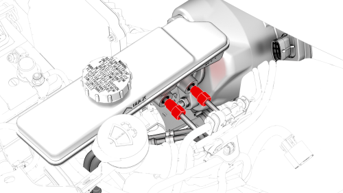 Align the brake booster rod with the master cylinder port 