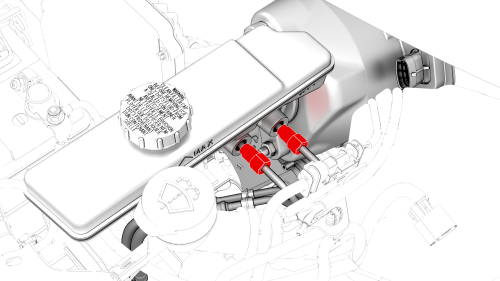 Master Cylinder and Reservoir Assembly - Remove