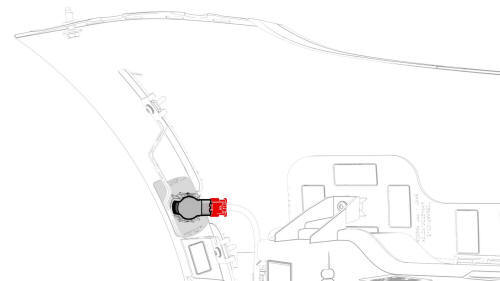 LH Front Parking Assist Sensor Shown