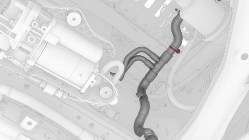 Hose - Chiller to Car Computer and HV Battery Supply Manifold (Dual Motor) (Remove and Replace)