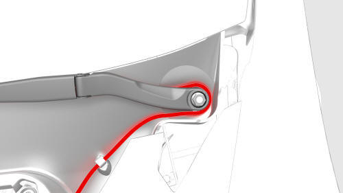 Correct hose routing