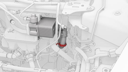 Hose - Chiller to Car Computer and HV Battery Supply Manifold (Dual Motor) (Remove and Replace)