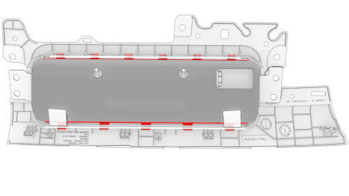 Cover - Airbag - Knee - Front Passenger (Remove and Replace)- Remove