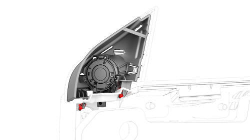 Tweeter - Front Door - LH (Remove and Replace)