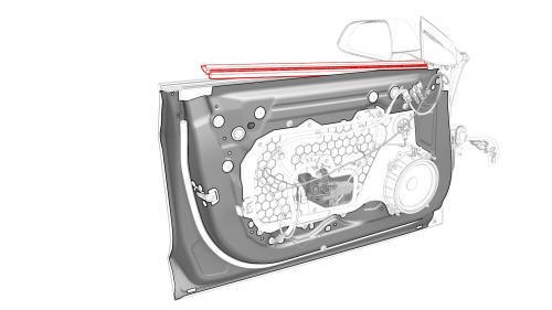 Seal - Inner Belt - Front Door - LH (Remove and Replace)