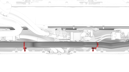 Ski - Center Rail - HV Battery (RWD)- Install