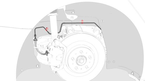 Brake Lines - Rear - RH to Sill (Remove and Replace)