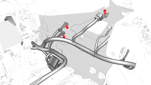 Brake Lines - 4 Tube Bundle - ABS to Wheels - Remove