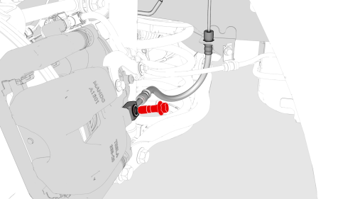 Brake Hose - Flexible - Rear - LH (Remove and Replace)