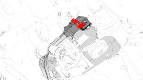 HV Header - Inverter - Rear Drive Unit - Remove