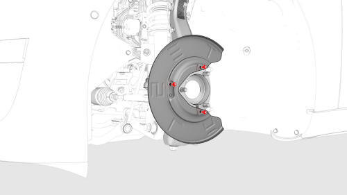 Shield - Dust - Brake - Front - LH (Remove and Replace)