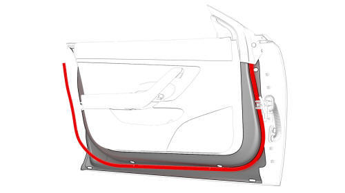 Seal - Secondary - Front Door - LH (Remove and Replace)