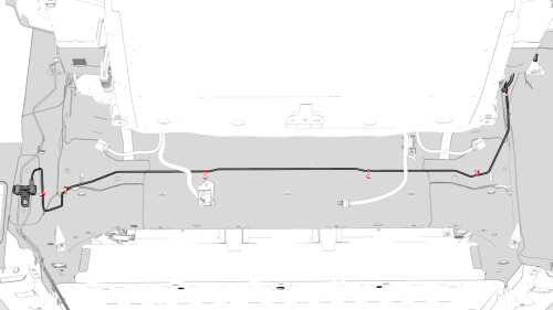 Brake Lines - Rear - RH to Sill (Remove and Replace)