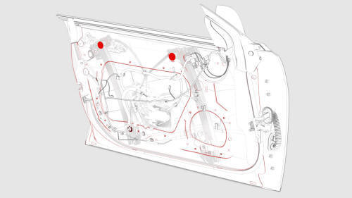 Window Motor / Regulator Assembly - Front - LH (Remove and Replace)