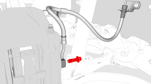 Brake Hose - Flexible - Front - LH (Remove and Replace)