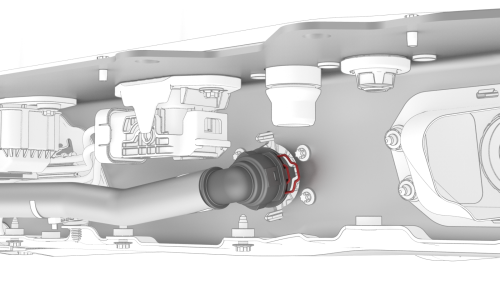 Ski - Center Rail - HV Battery (RWD)- Remove